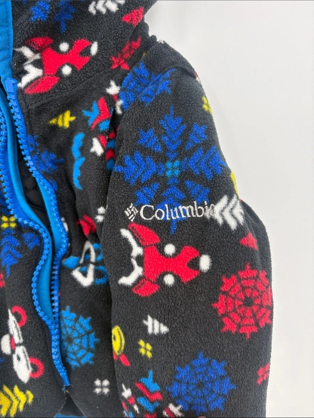 Columbia Black Jacket with Blue Trim